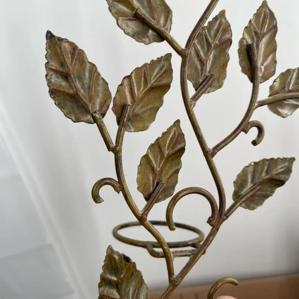 Vintage Set of two metal sconce tea light holders